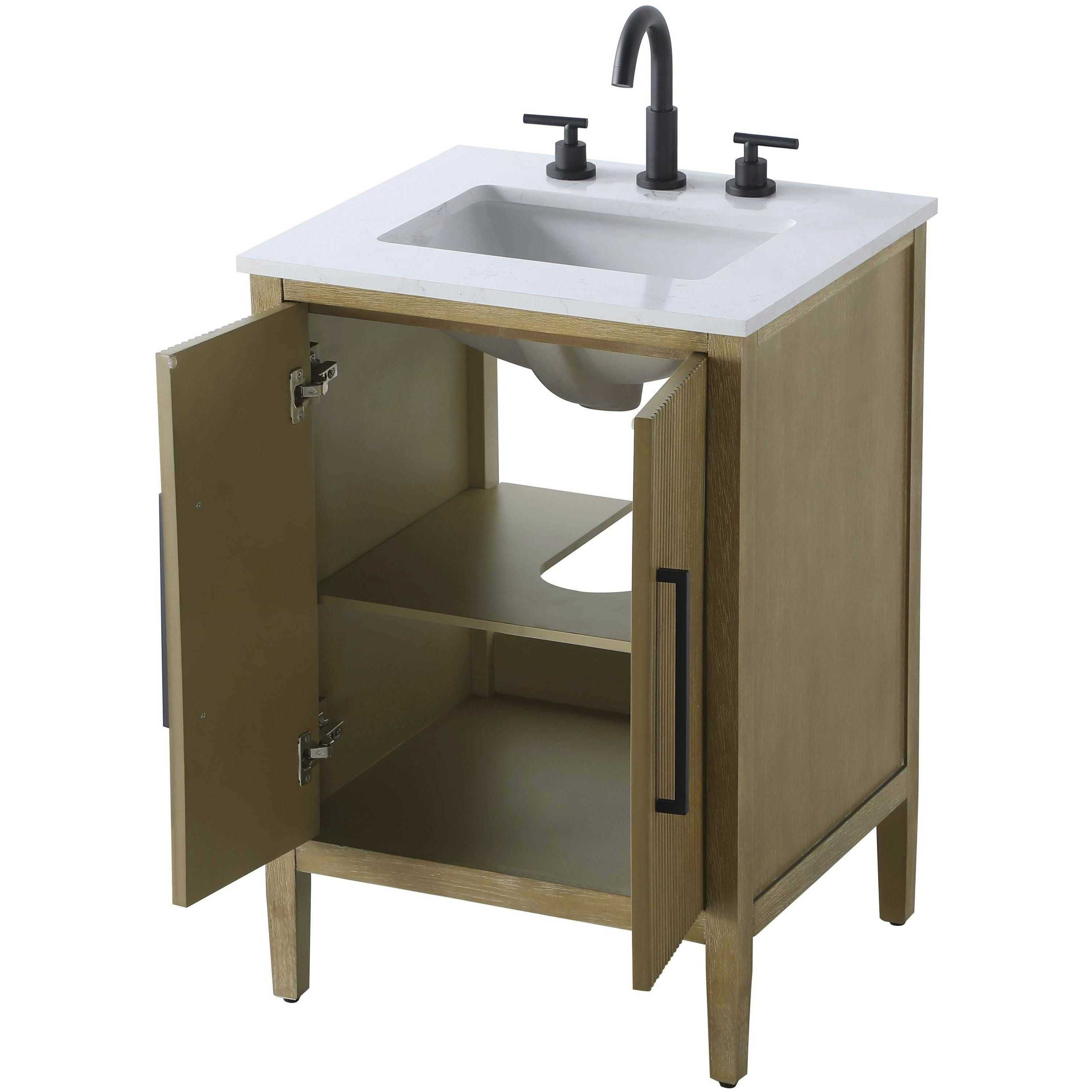 Blakely 24 X 35 inch Linen Oak Bathroom Vanity Cabinet