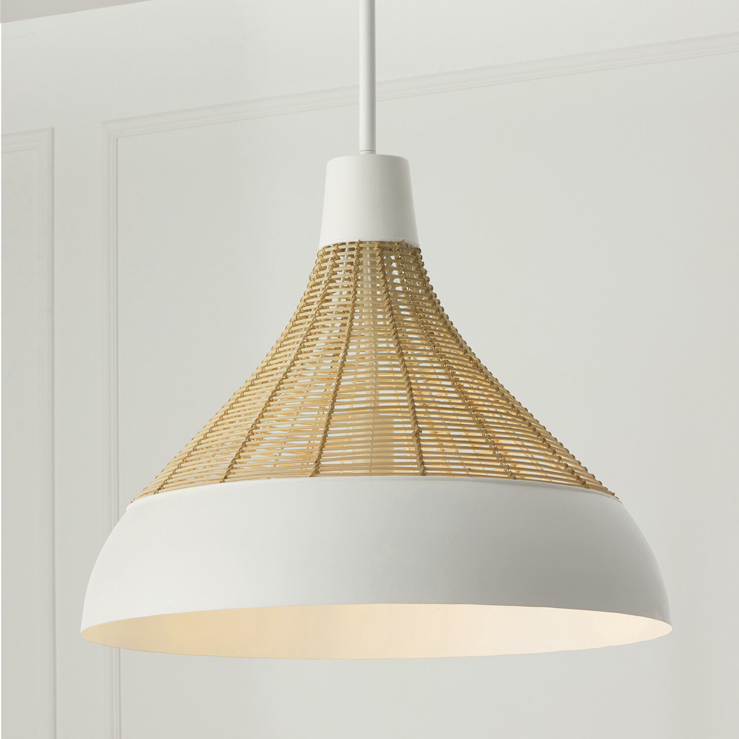 Kali 1 Light 22 inch Matte White Pendant Ceiling Light