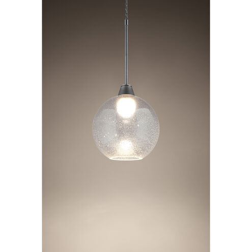 Bobo 3 LED 8.5 inch Matte Chrome Pendant Ceiling Light in Clear Glass