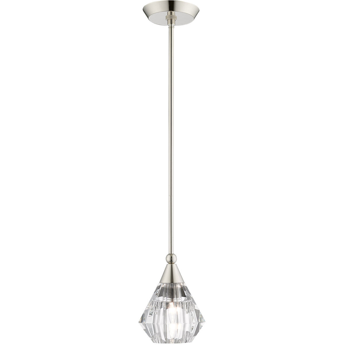 Brussels 1 Light 7 inch Polished Nickel Pendant Ceiling Light
