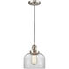 Franklin Restoration Bell LED 8 inch Brushed Satin Nickel Mini Pendant Ceiling Light