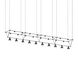 Suspenders LED 170 inch Satin Black Suspension Ceiling Light