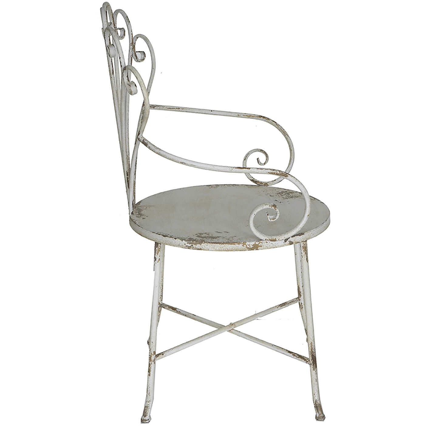 Anita Distressed White Chair