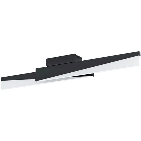 Isidro 1 Light 3.15 inch Structured Black Flush Mount Ceiling Light
