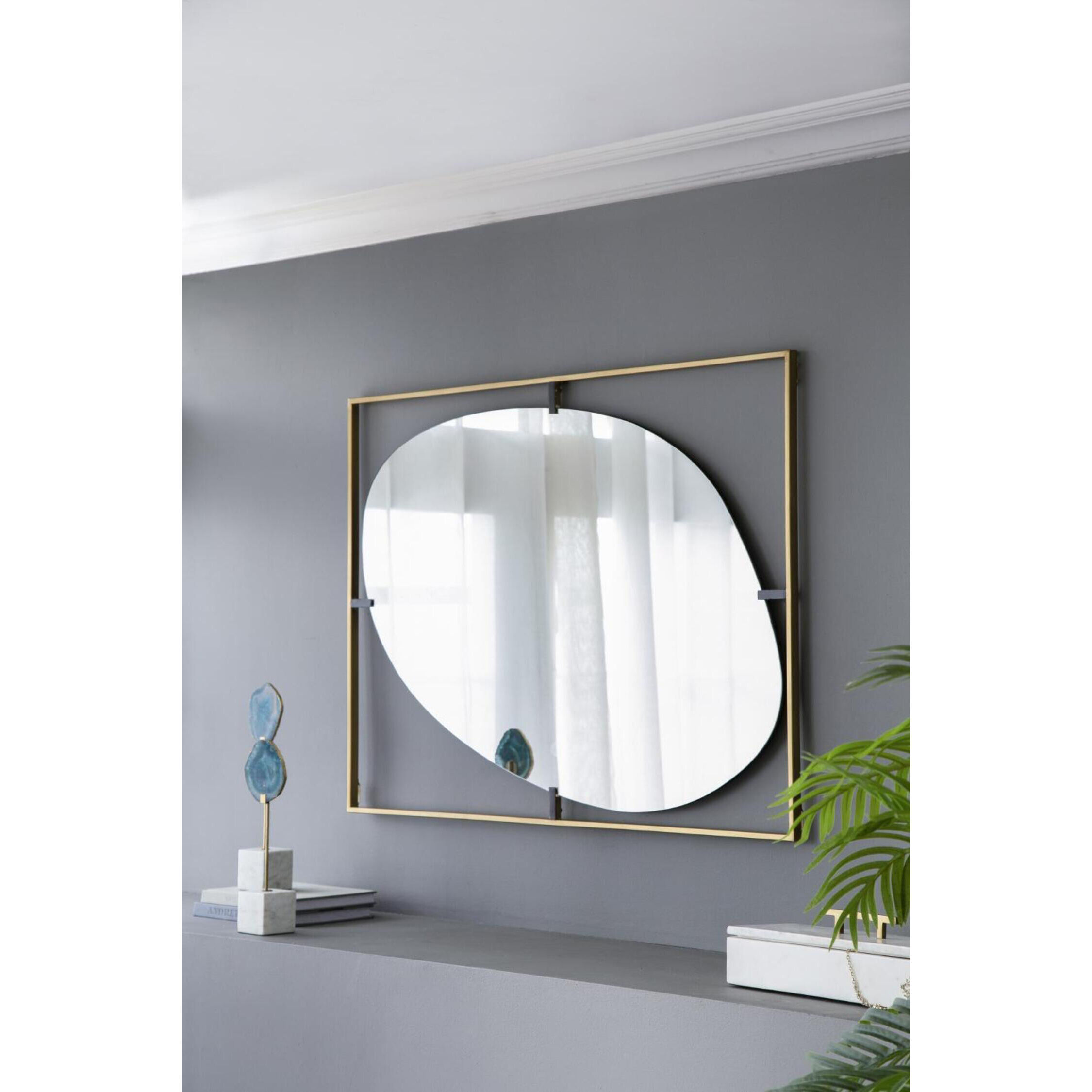 Poppy 40.2 X 29.9 inch Black/Gold Wall Mirror