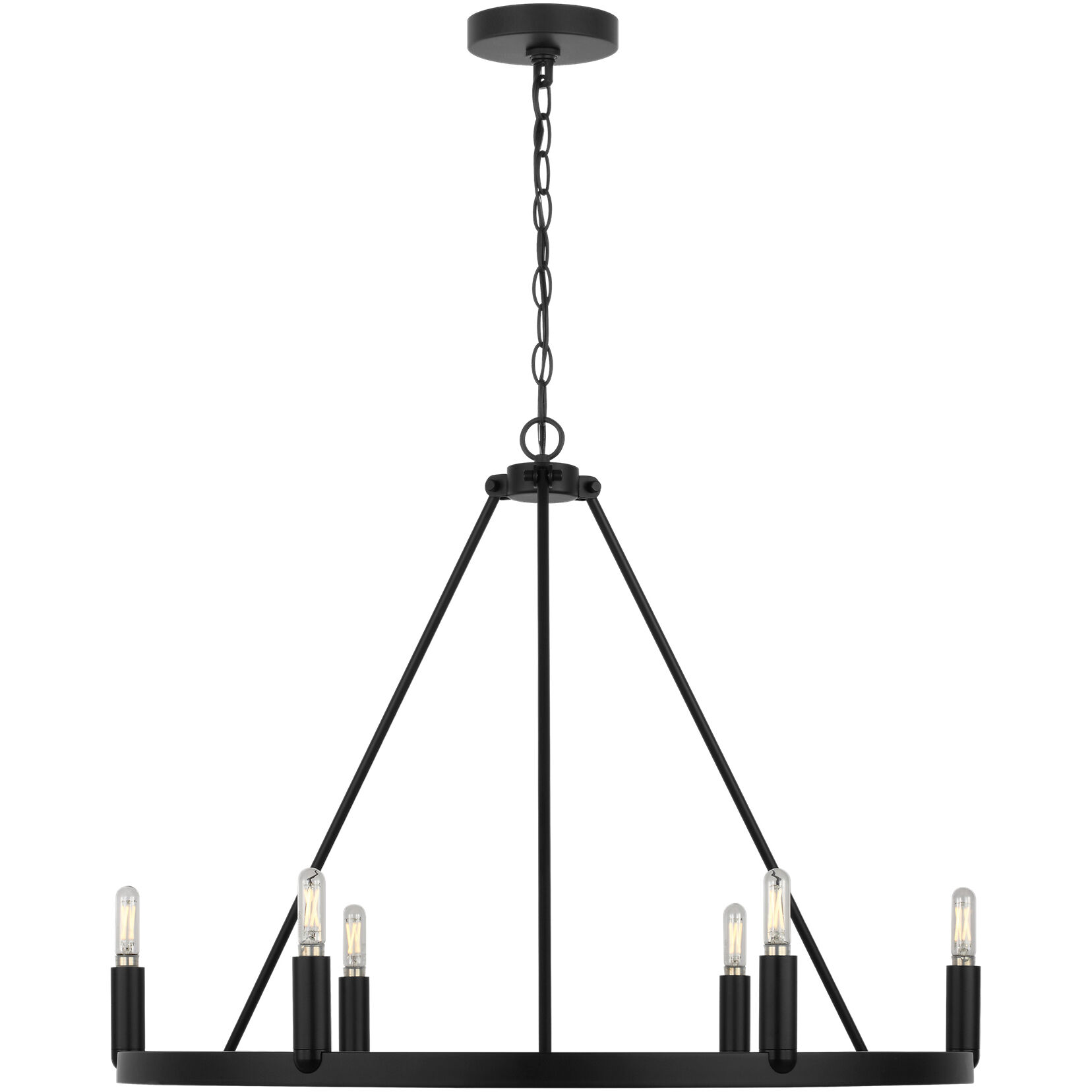Mirla LED 28 inch Midnight Black Chandelier Ceiling Light