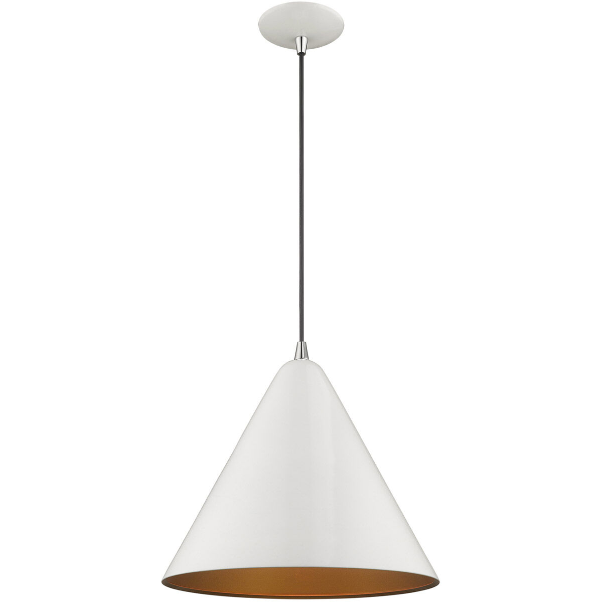 Allison 1 Light 14 inch Shiny White Mini Pendant Ceiling Light