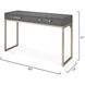 Kain 48 X 16 inch Grey Faux Shagreen and Nickel Metal Console