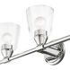 Catania 5 Light 42 inch Polished Chrome Vanity Wall Sconce Wall Light, Large