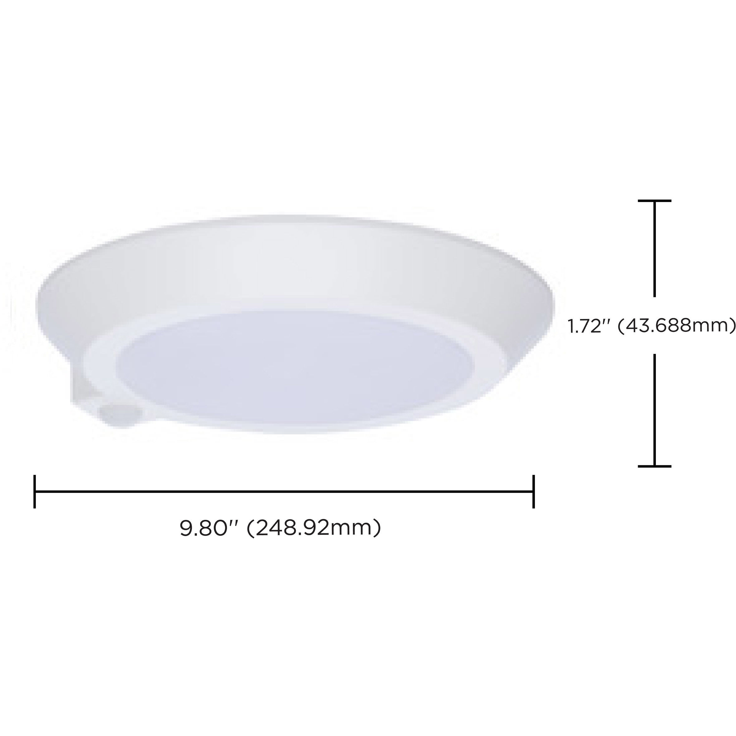 ColorQuick LED 9.8 inch White Close-to-Ceiling LED Disk Ceiling Light
