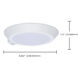ColorQuick LED 9.8 inch White Close-to-Ceiling LED Disk Ceiling Light