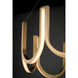 You LED 26.25 inch Brushed Champagne Single Pendant Ceiling Light