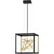 Styx LED 20 inch Black with Gilded Gold Indoor Pendant Ceiling Light