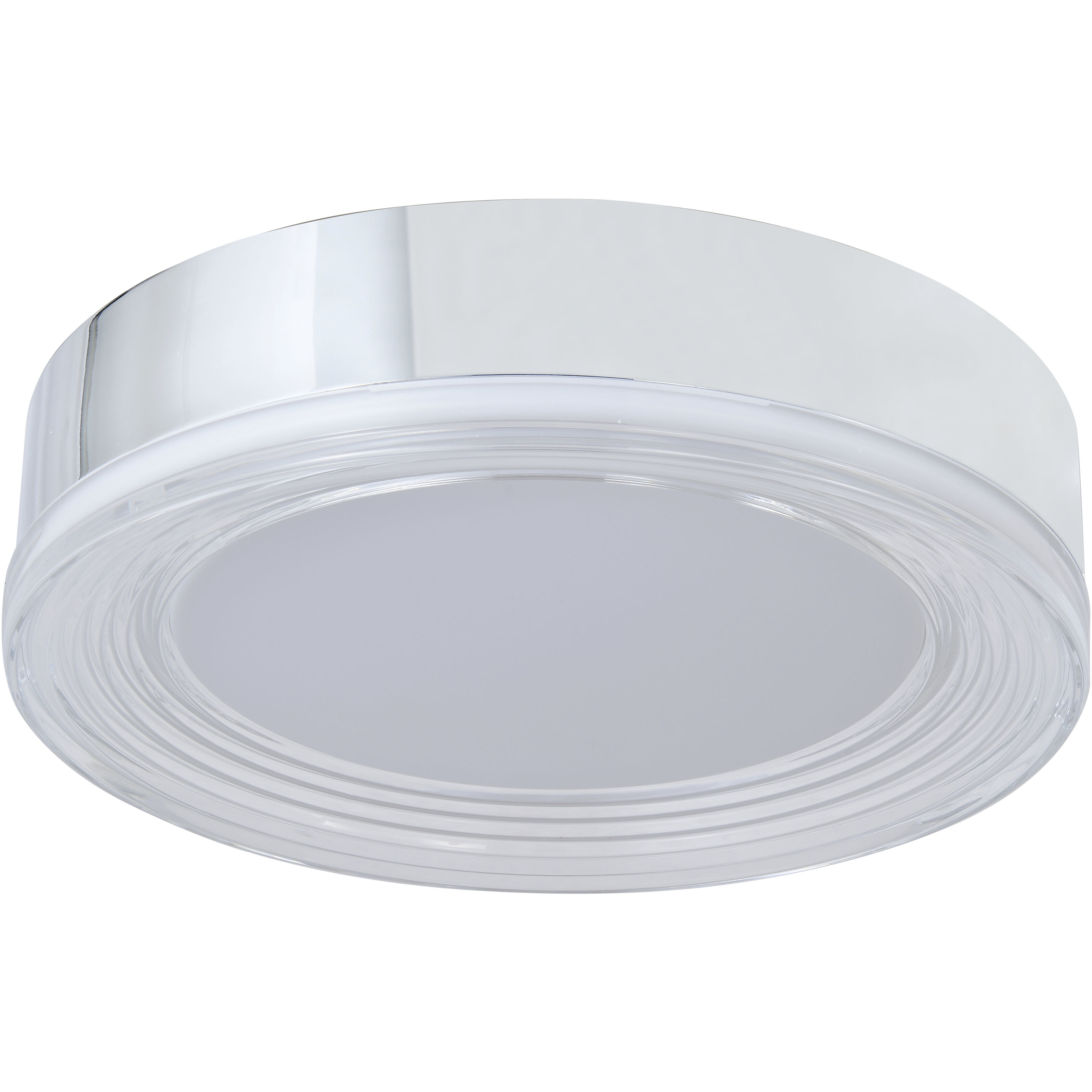 Waves LED 12 inch Chrome Flush Mount Ceiling Light