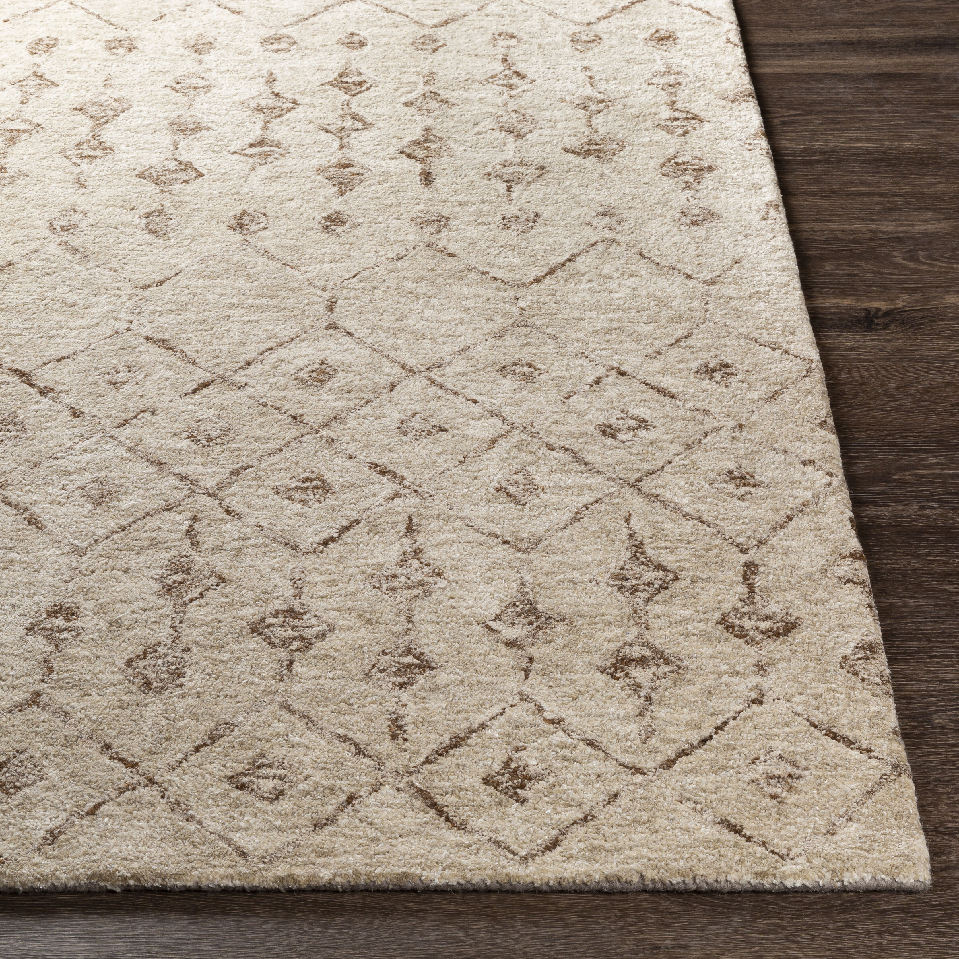 Falcon 72 X 48 inch Light Beige Rug in 4 X 6, Rectangle