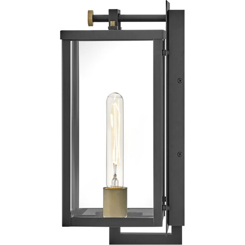 Catalina LED 16 inch Black with Burnished Bronze Outdoor Wall Mount Lantern