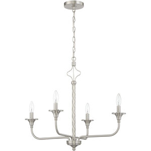 Jolenne 4 Light 26 inch Brushed Polished Nickel Chandelier Ceiling Light