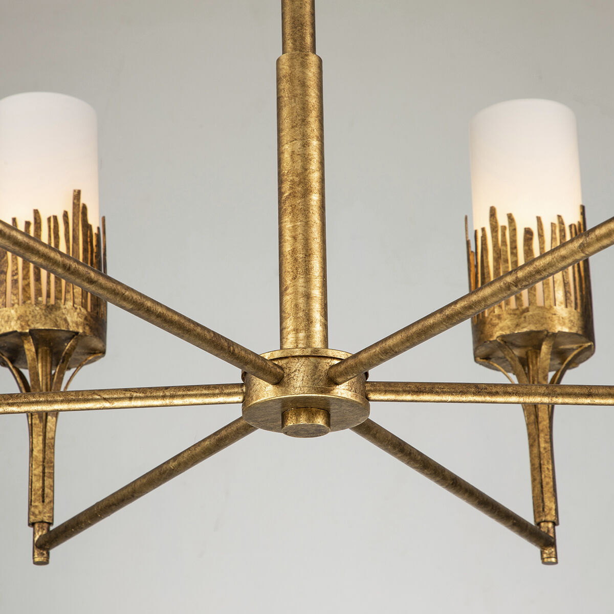 Sawgrass 6 Light 33 inch Gold Leaf Chandelier Ceiling Light