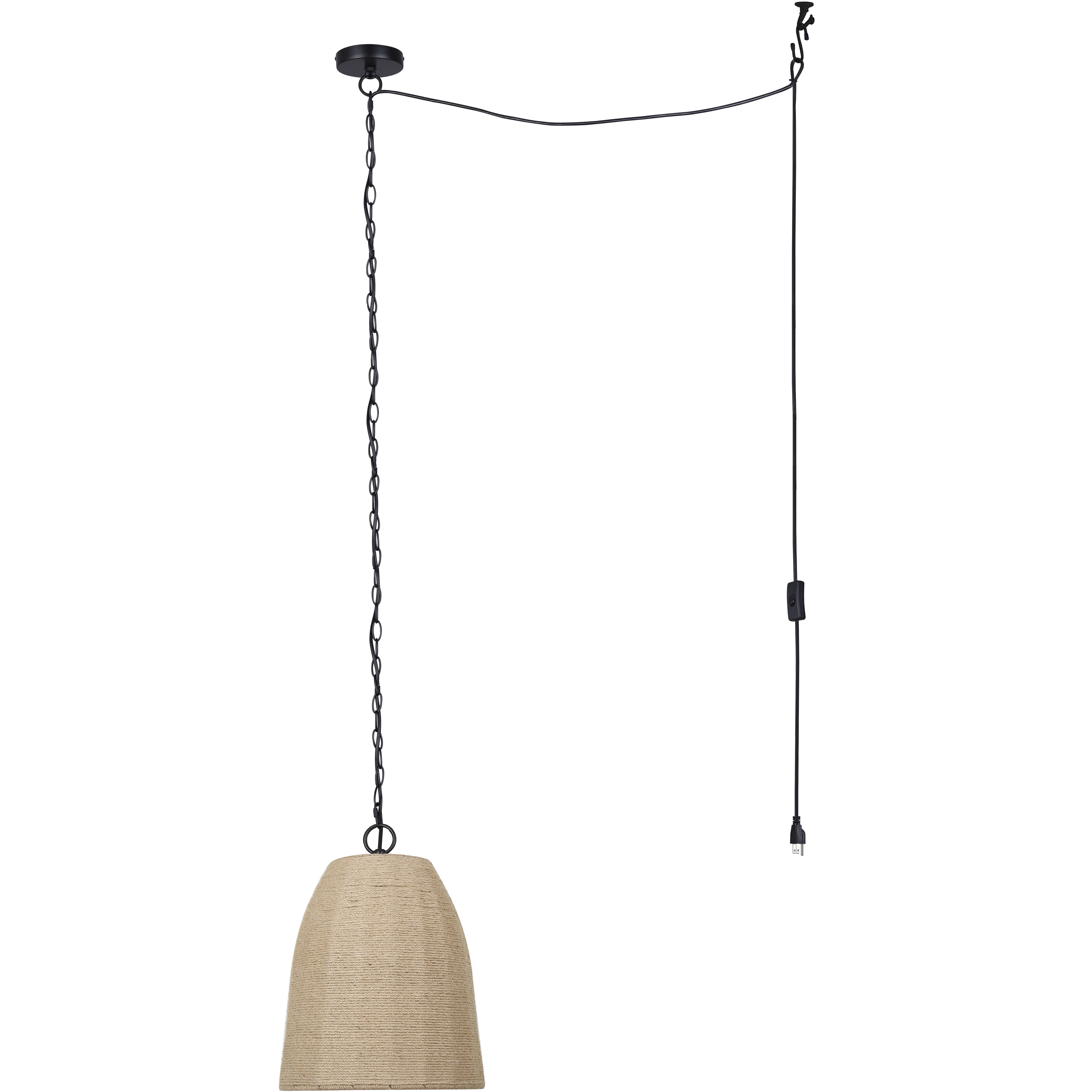 Hanoi 1 Light 18 inch Black Pendant Ceiling Light