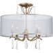 Laurel Estate 4 Light 20 inch Brio Gold Semi Flush Mount Ceiling Light, Convertible