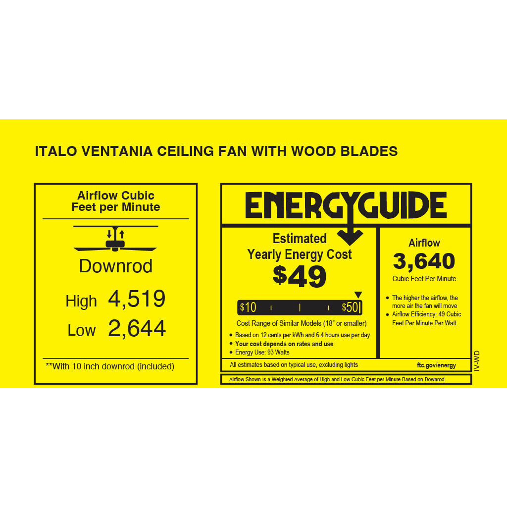 Matthews-Gerbar Italo Ventania 16 inch Brushed Nickel with Solid Mahogany Wood Blades Rotational Ceiling Fan, Matthews-Gerbar