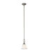 Glasswood 1 Light 7 inch Brushed Nickel Mini Pendant Ceiling Light