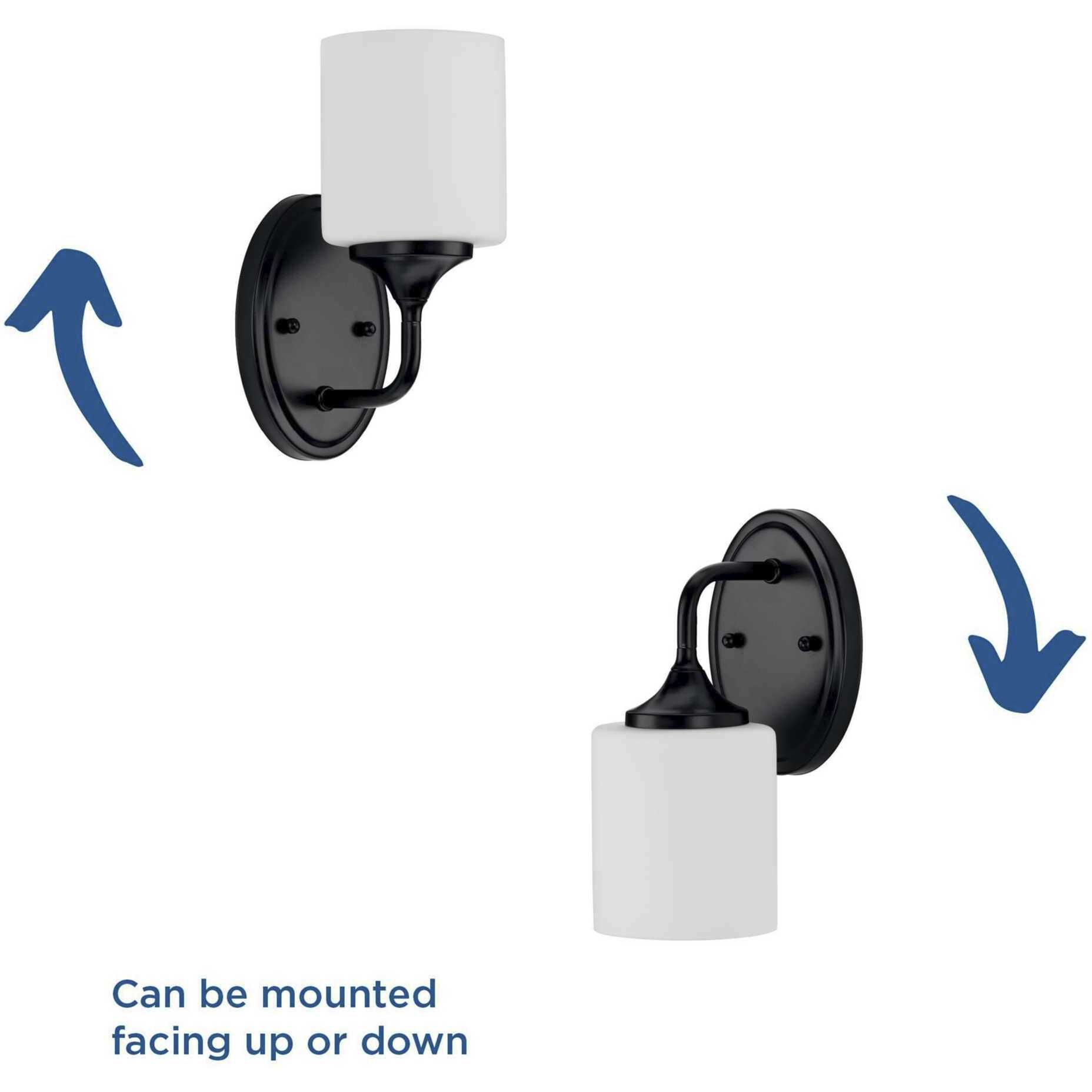 Lynzie 1 Light 5.25 inch Matte Black Bath Vanity Light Wall Light