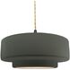 Radiance 1 Light 14.5 inch Pewter Green and Matte Black Pendant Ceiling Light