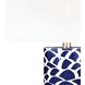 Scale Sketch 28 inch 100.00 watt Navy with White Table Lamp Portable Light