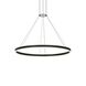 Double Corona LED 47.25 inch Satin Black Pendant Ceiling Light in Standard Suspension