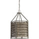 Hartberg 4 Light 20.5 inch Aged Driftwood Outdoor Hanging Lantern