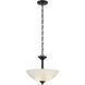 Jolie 2 Light Black Inverted Pendant/Semi Flush Ceiling Light in Incandescent
