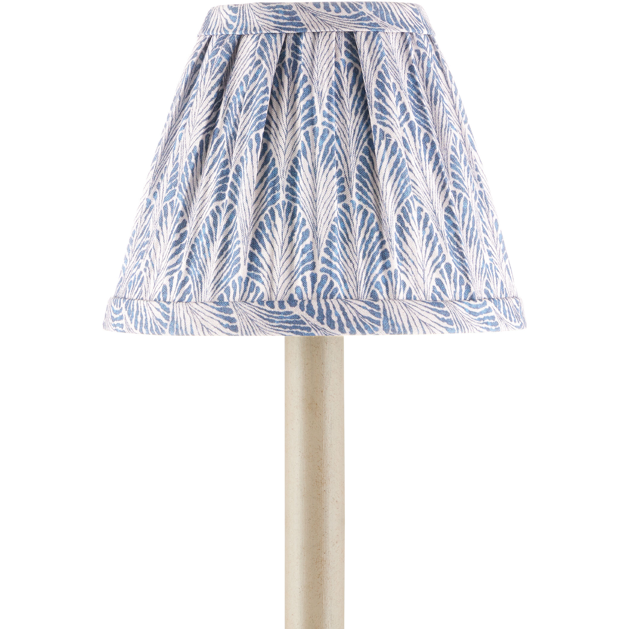 Plume Blue/Ivory Tapered Chandelier Shade