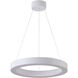 Canada LED 22 inch Matte White Chandelier Ceiling Light