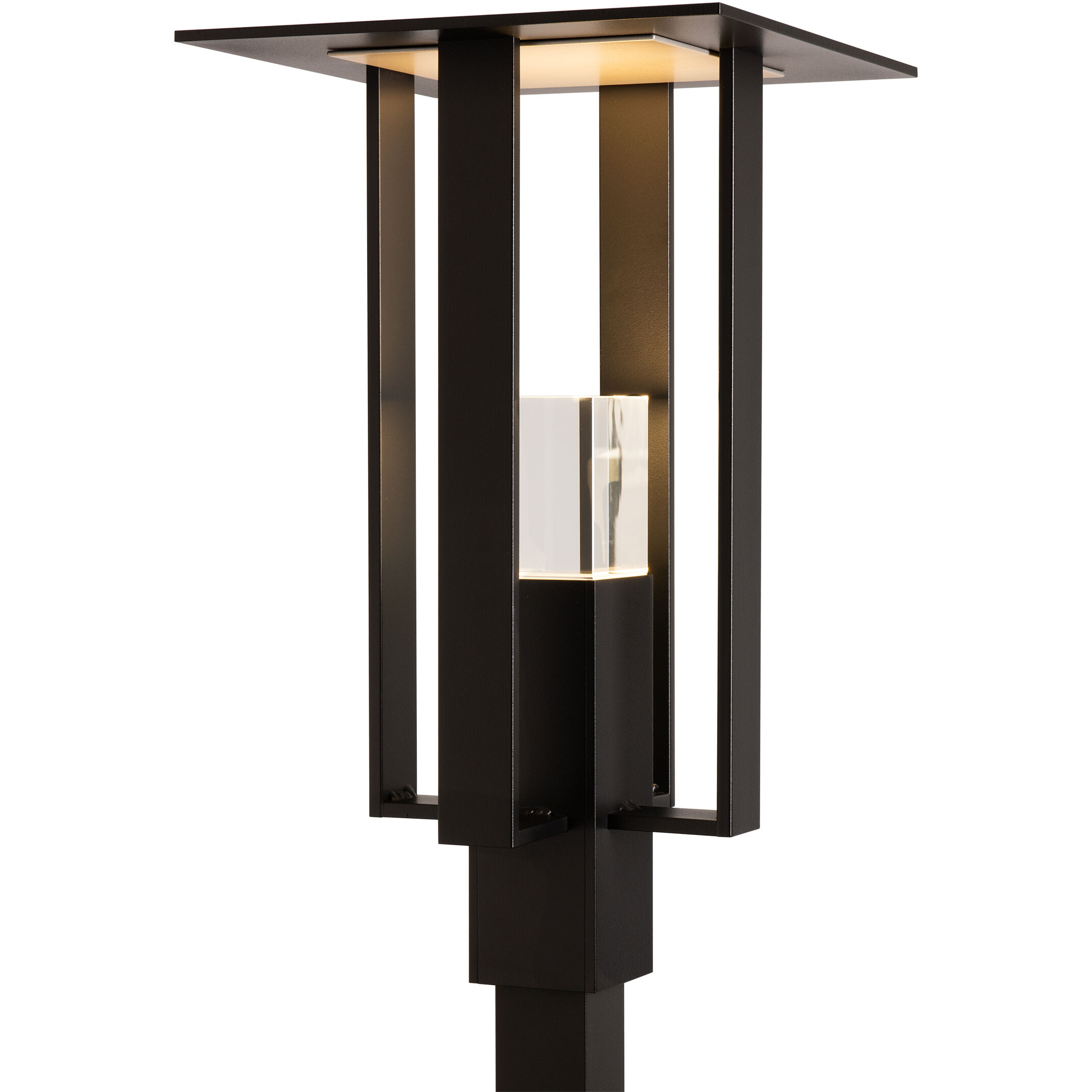 Shadow Box 1 Light 24.1 inch Coastal Black and Coastal Silver Outdoor Post Light