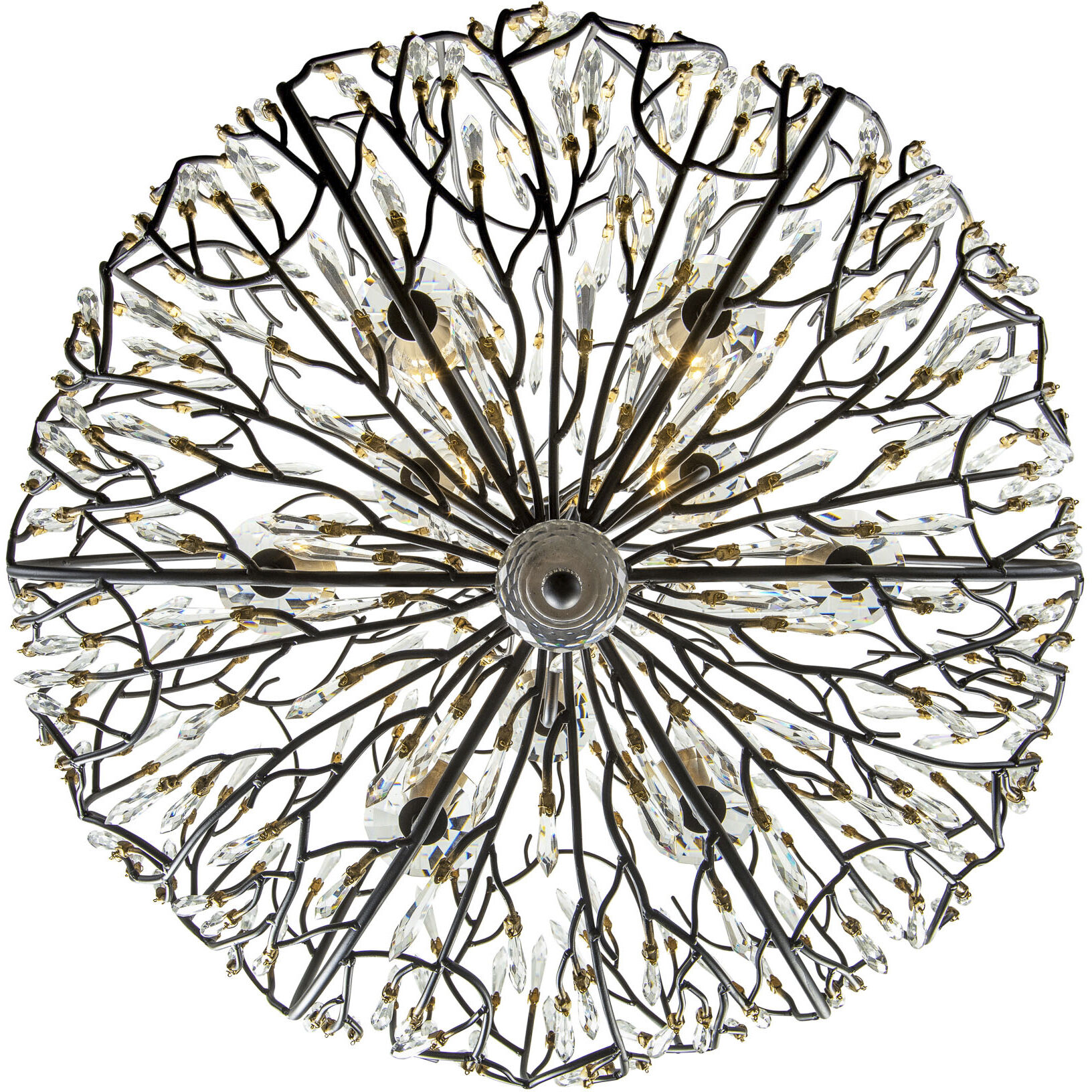 Bask 9 Light 32 inch Matte Black and French Gold Pendant Ceiling Light in Matte Black/French Gold