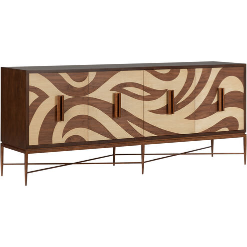 Swirl 84 inch Brown Credenza
