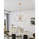 Florian 8 Light 36 inch Brushed Gold and Clear Chandelier Ceiling Light