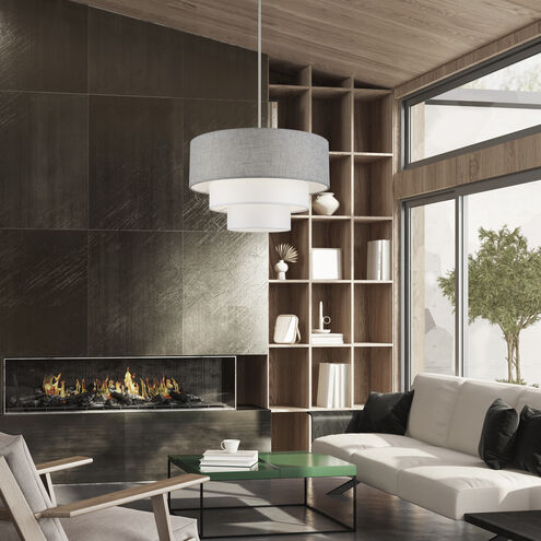 Brookmeade 4 Light 23 inch Brushed Nickel Pendant Chandelier Ceiling Light