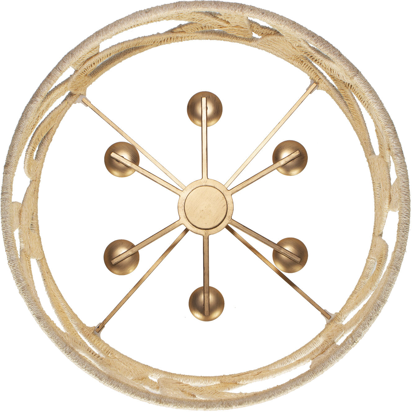 Soga 6 Light 28 inch Modern Gold and White Pendant Ceiling Light