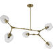 Canada 5 Light 23.6 inch Brass Chandelier Ceiling Light