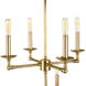 New Traditional 4 Light Brass Chandelier Ceiling Light