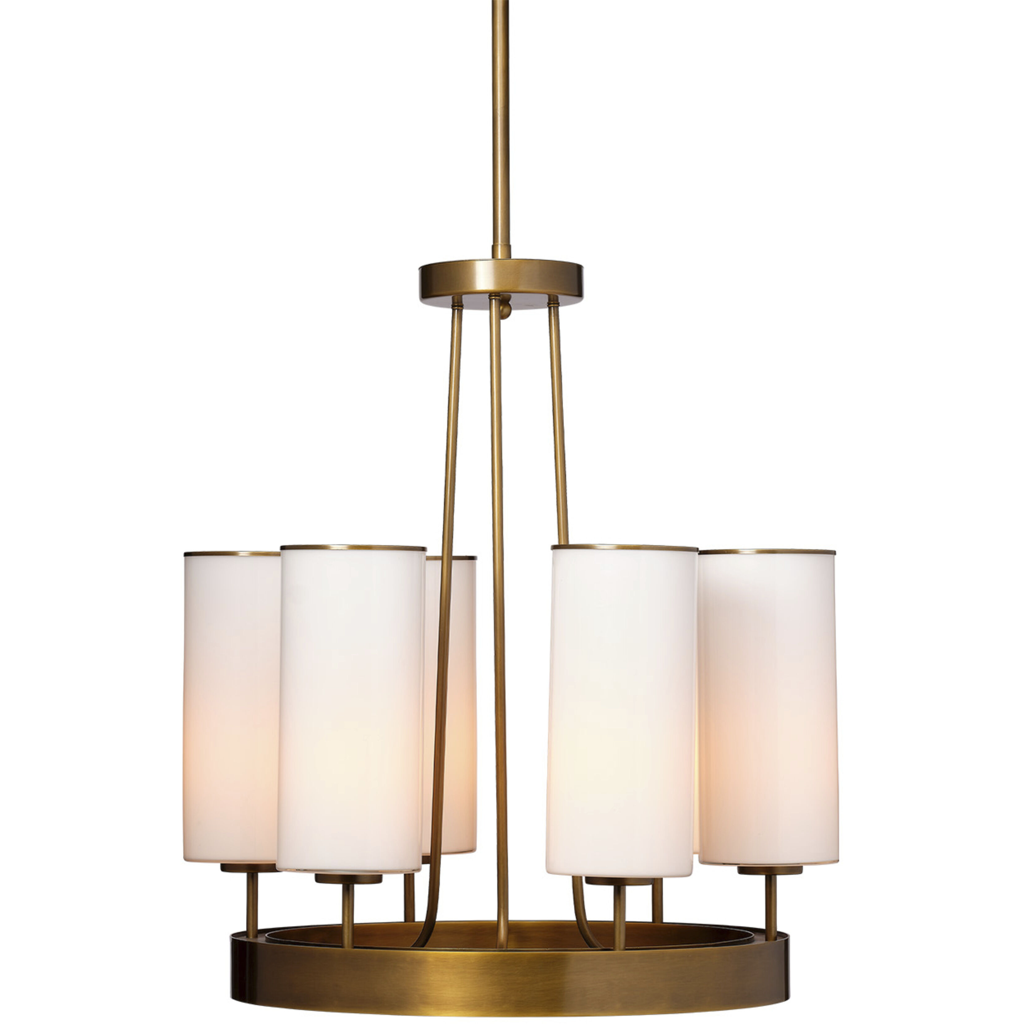 Kingdom LED 28 inch Antique Brass Chandelier Ceiling Light