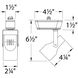 L Series 1 Light 120 Brushed Nickel Track Head Ceiling Light