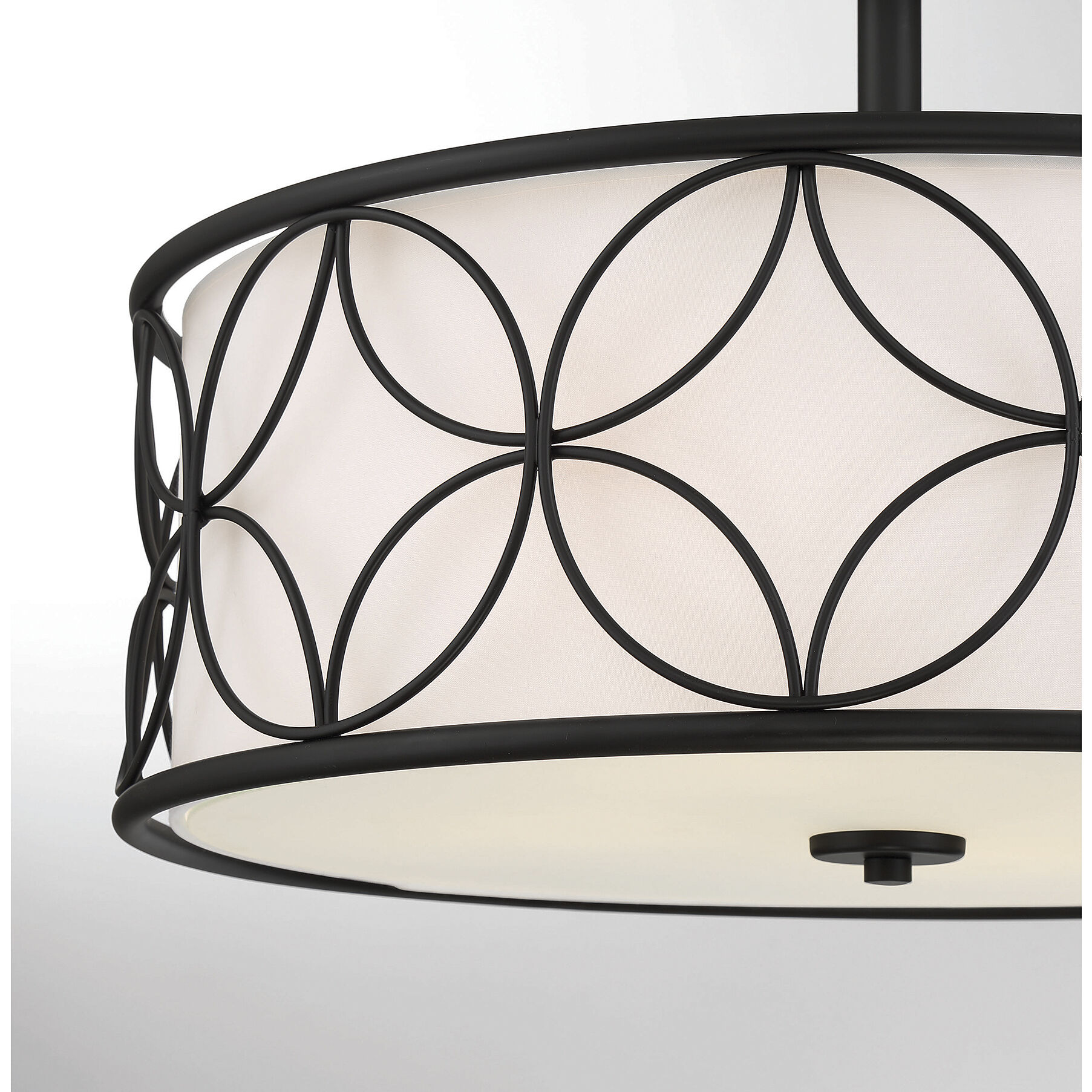 Reid 4 Light 20 inch Matte Black Semi-Flush Ceiling Light, Essentials