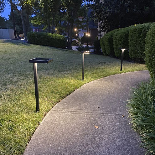 Contemporary Square Bronze Landscape and Pathway Light