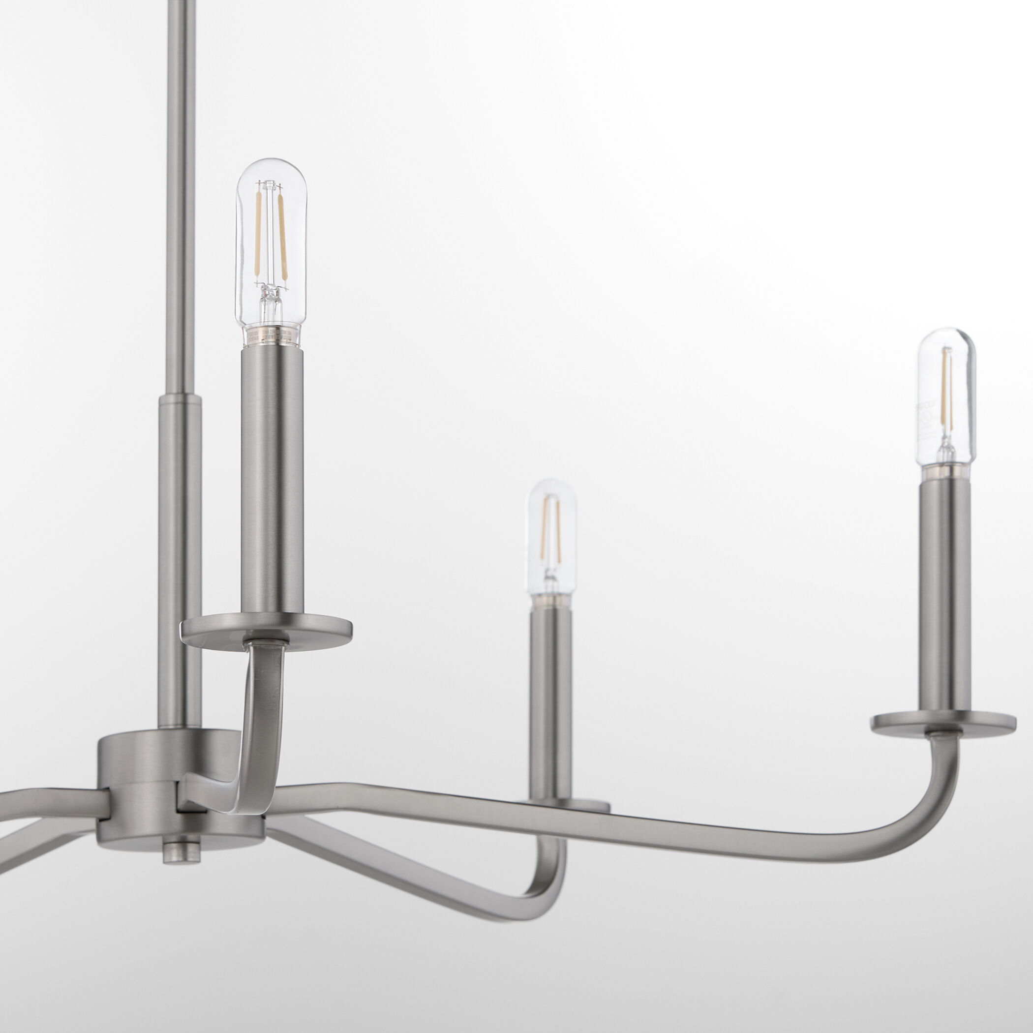 Rutherford 5 Light 24.5 inch Satin Nickel Chandelier Ceiling Light