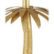 Mazari 35 inch 60 watt Contemporary Gold Leaf and Clear Table Lamp Portable Light