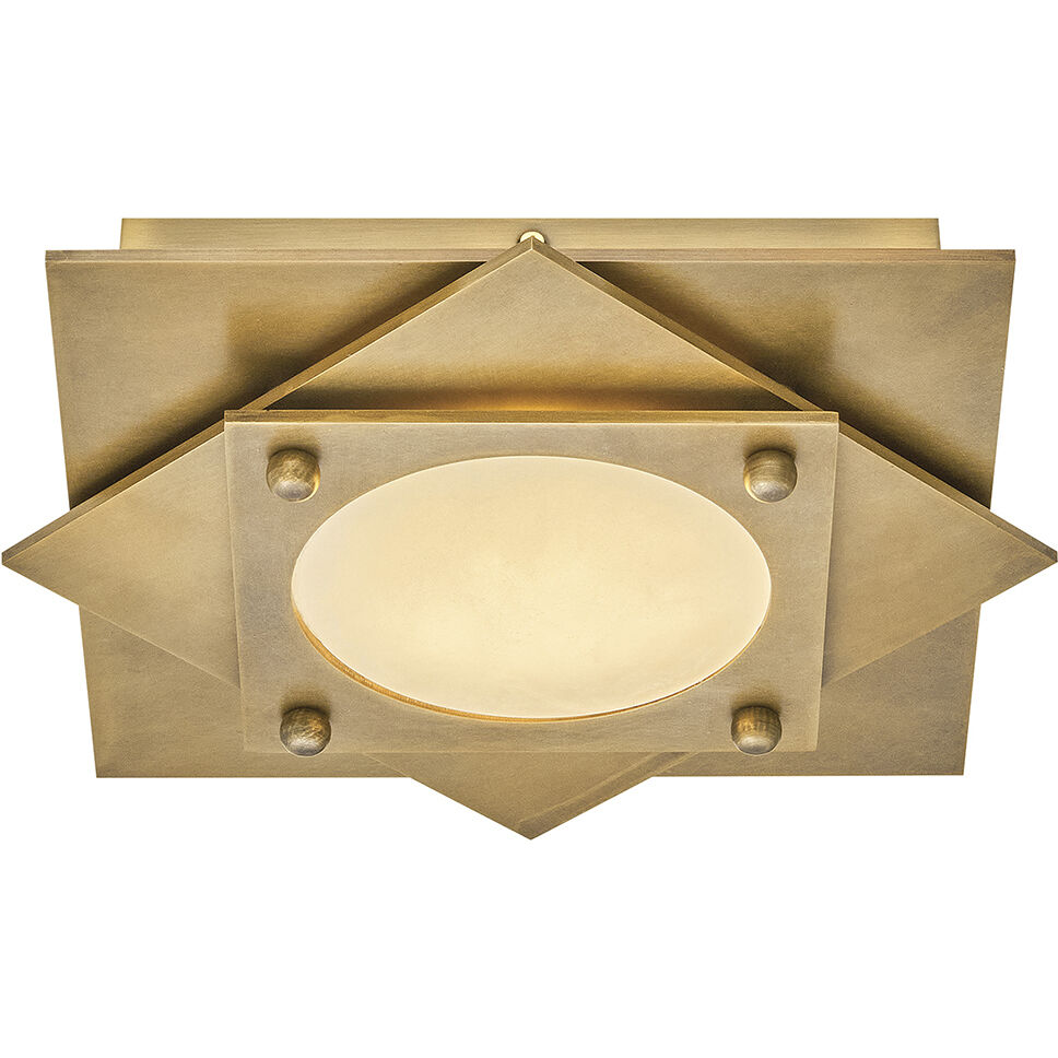 Claude LED 15.5 inch Heritage Brass Flush Mount Ceiling Light