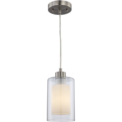 Modesto 1 Light 5 inch Brushed Nickel Cylinder Pendant Ceiling Light